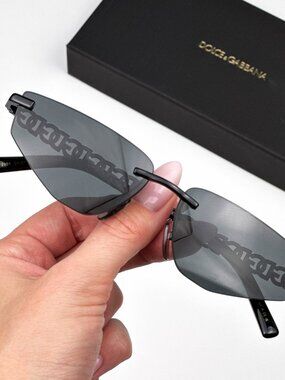 DOLCE&GABBANA DG2301 01/87 BLACK CAT EYE SUNGLASSES